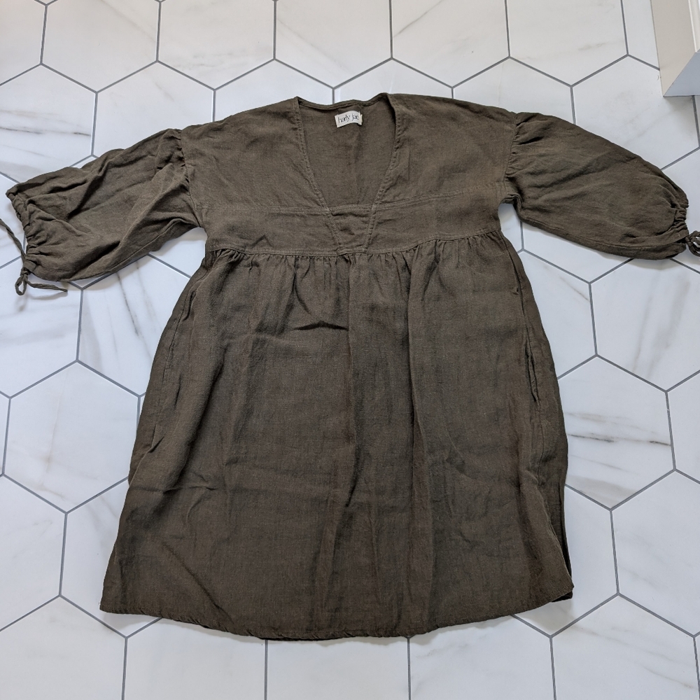 Harly Jae Paysanne Mini in Olive Linen Size S/M